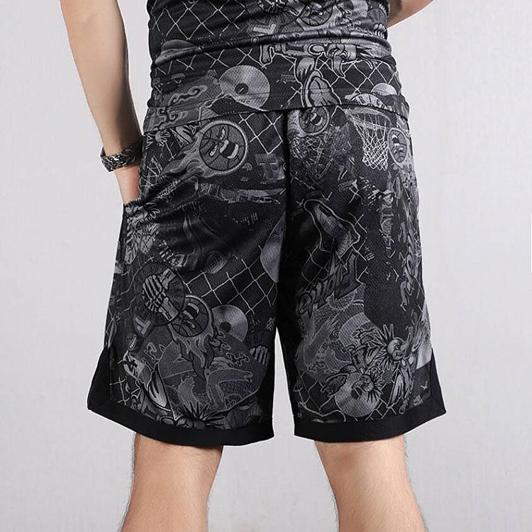 Nike Street Graffiti Basketball Shorts Men Bottoms Black CK1183-010