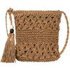 Straw Weaving Shoulder Bags for Women Tassel Beach Crossbody Bag Messenger Bag