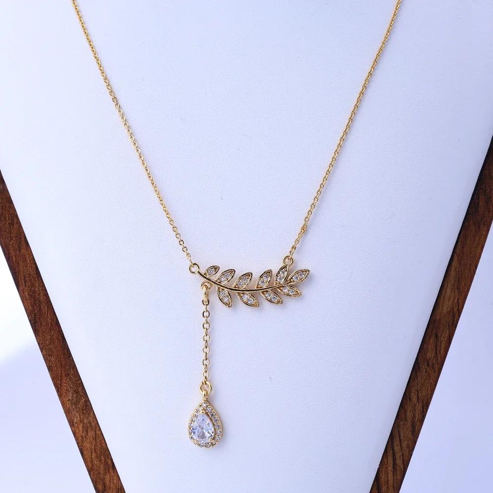 High-end tassel wheat ear necklace women's years old and safe hot clavicle chain design sense meteor fashion temperament Europe