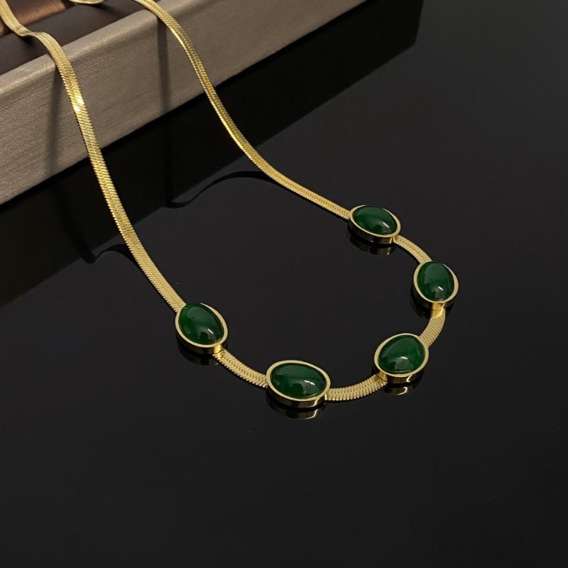 

Роскошные ретро-изысканные ветрозеленые бусины на ключице, персонализированные модные ожерелья, ювелирные изделия