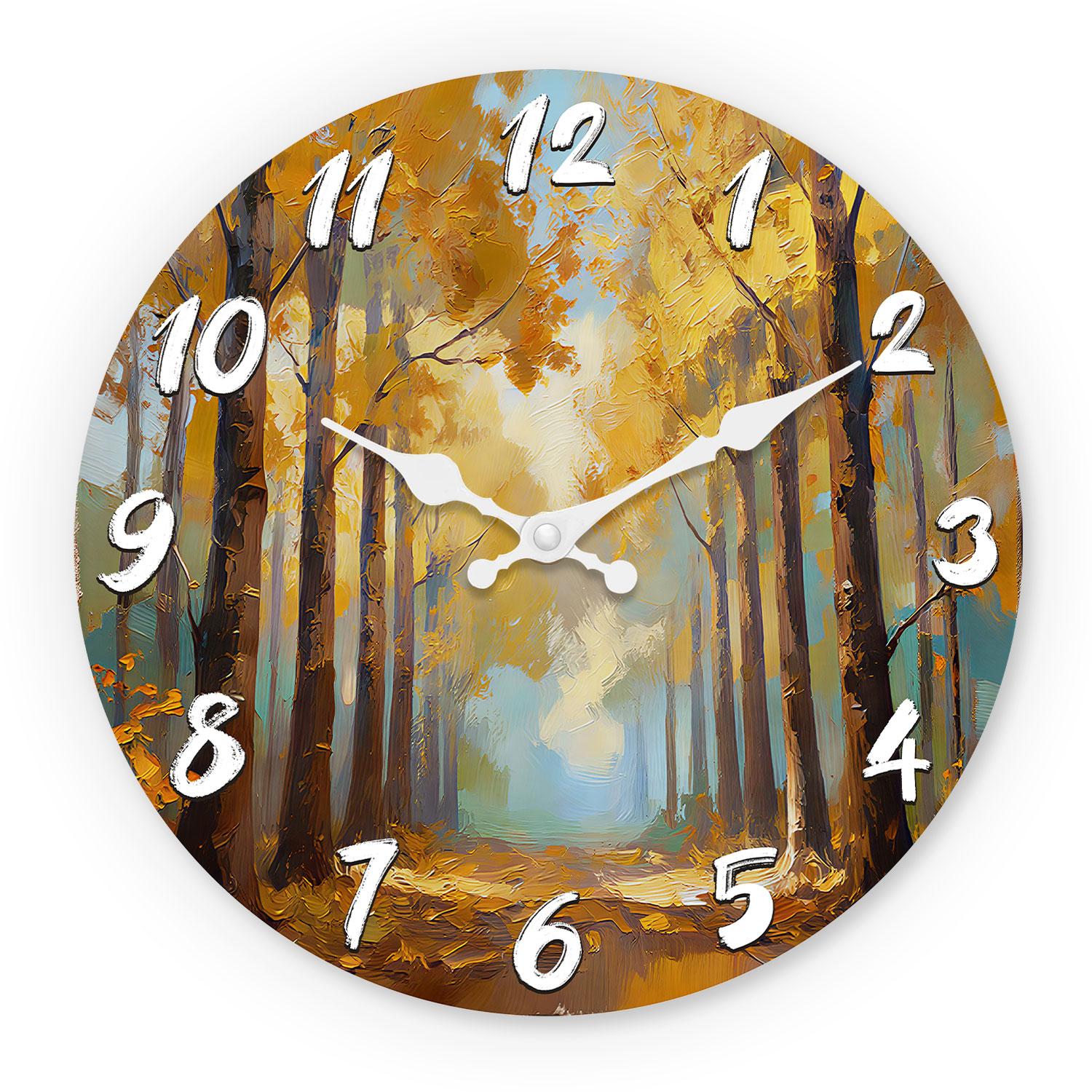 High-Quality Autumn High-Quality Forest High-Quality Oil High-Quality Painting High-Quality Style High-Quality Wooden High-Quality Wall High-Quality (as the picture,10Inch)