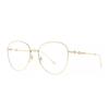 [Available Prescriptions] Horsebit Series Oval Myopia Glasses Frame Gold Round Optical Frame Women's