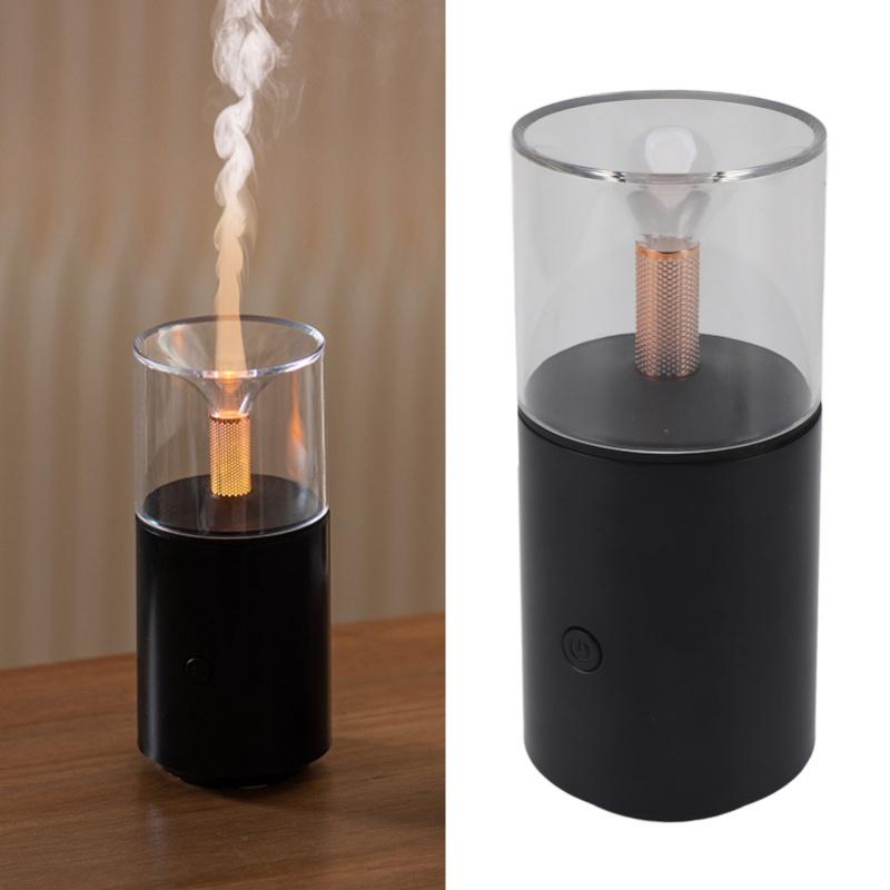 Car Diffuser Humidifier Aromatherapy Essential Oil Diffuser Portable Mini Humidifier USB Candlelight Aroma Diffuser For Car