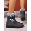 2025 Winter New Pure Color Women's Cotton Boots Fashion Anti-skid and Wear-resistant Warm and Comfortable Winter Women' Boots
