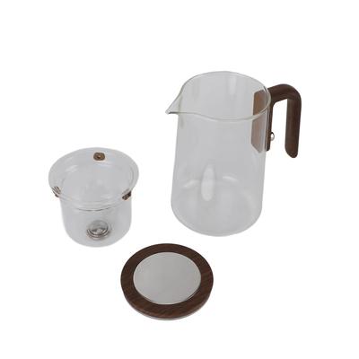 Glass Teapot with Removable Infuser Magnetic Suction Liner Transparent Brewing Tea Kettle 800ml