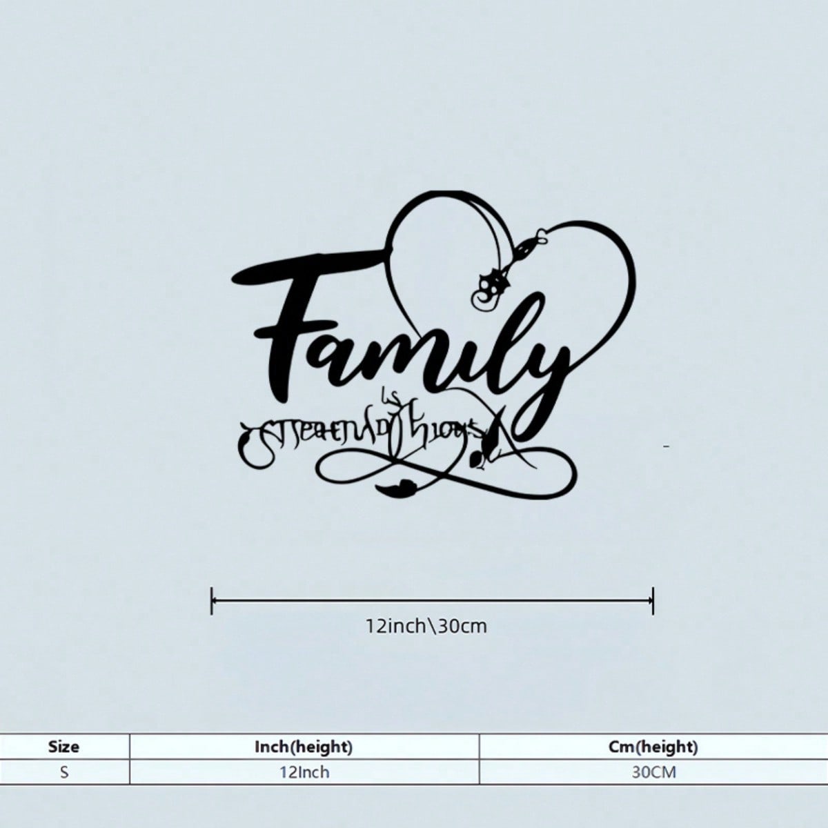 

Vintage Metal Wall Art Heart Sculpture Family Love Decor Living Room Gift різнокольоровий