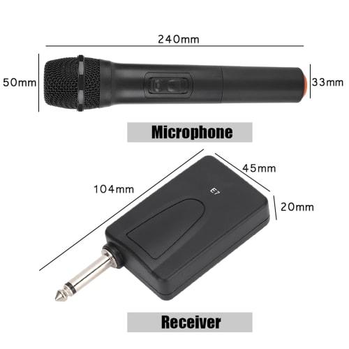 Vbestlife Wireless Handheld Microphone Suit, Universal VHF Handheld Dynamic Microphone with Metal Mesh Cover and Filter Cotton for Karaoke/Business Me