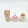 Stitching Pins Sewing Needle Cylinder Box Embroidery Craft Woode Needles Storage Holder Pin Cushion Needles Container