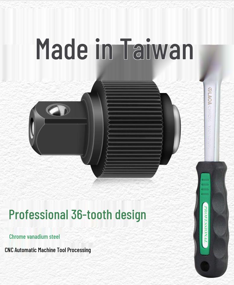 Taiwan Multi-Functional Ratchet Socket Wrench Set for Auto Repair and Maintenance