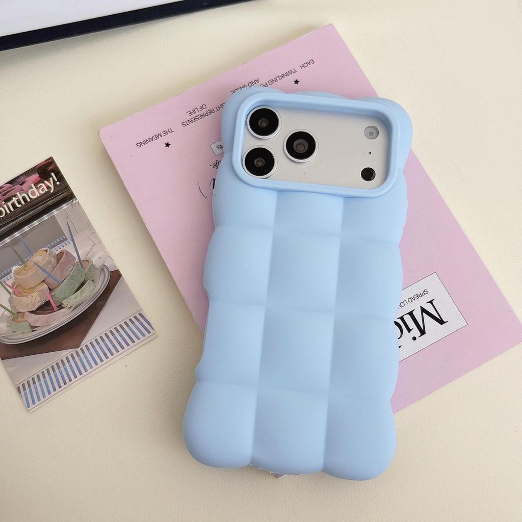 Custodia soffice 3D a forma di nuvola ispirata per iPhone 17 Pro - Copertura protettiva in silicone morbido