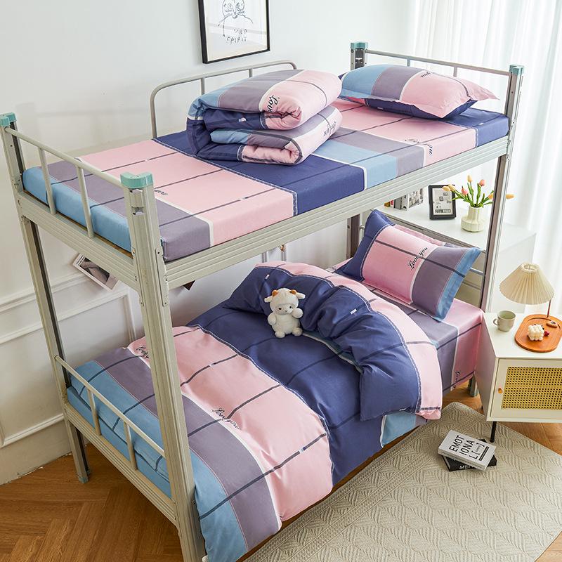 2026 Plush Student Dorm Single Bunk Bed 3-Piece Set - Cozy, Soft, Skin-Friendly