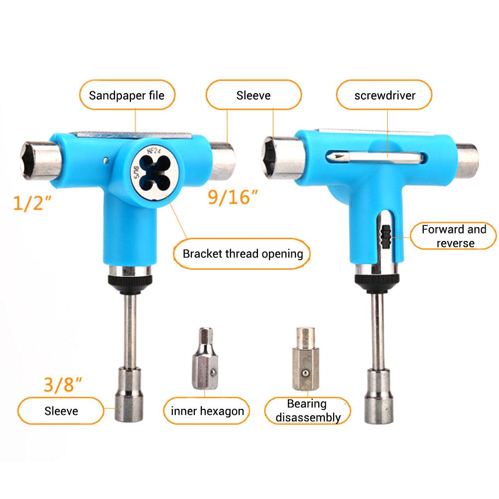 Portable Skate Tool 10 in 1 Multi Function Skateboard Tools