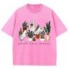 Ghost Print Women T-Shirt Summer Hot Sale Oversized Couple Short Sleeve Halloween Festival Tees Casual Top