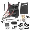 ST Style Electric Guitar Full Set DIY Accessory Kit with Pickguard SSS Pickups and Other Accessories Pre-Wired Bridge, (Black)