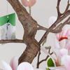 Large Faux Magnolia Tree Indoor Decor | Floor Standing Fake Green Plant Ornament for Living Room