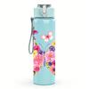 1PC Multi Pink Butterfly Bouquet 750ml Color Plastic Sports Water Bottle Leakproof Flip Straw Lid Suitable for Sports Office Home Use