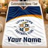 Flannel BlanketLuton Town Custom Name Text Personalized Soft Warm Throw Blanket Home Decor Gift