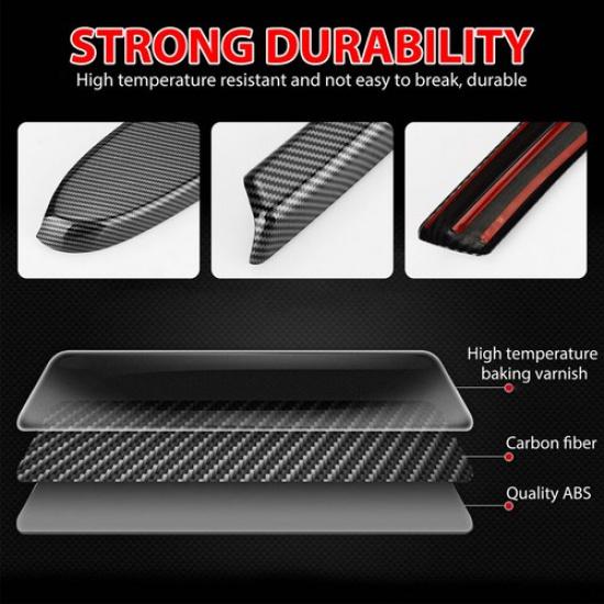 4x For Honda Civic 2016- Carbon Fiber Interior Door Armrest Panel Trim Cover