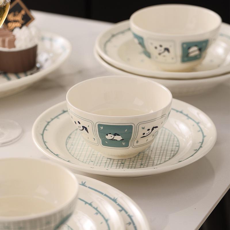2024 Cute Ceramic Rice and Noodle Bowl Gift Set - High-End Tableware Collection.