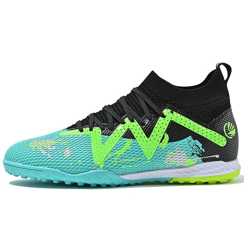 Football Shoes Men's and Women's High Top Shredded Nails Youth Sports TF Training Football Shoes