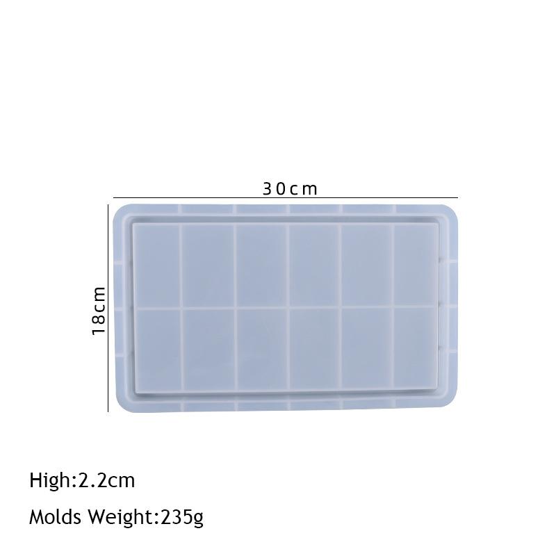 Large Round Tray Silicone Molds DIY Handmade Plaster Cement Concrete Square Storage Plate Mould Home Decoration Crafts