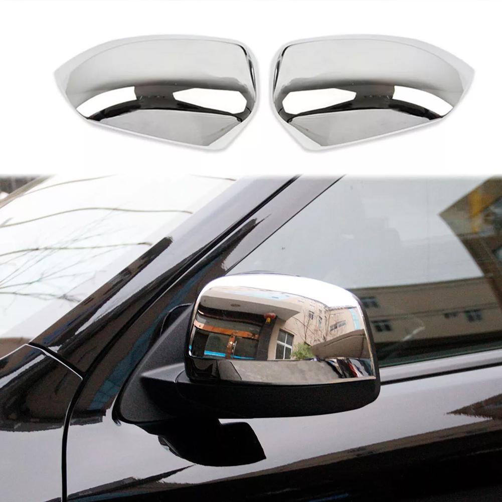 ABS Chrome Mirror Covers Automotive Trim Mirror Cover Set Rearview Mirror Trim Weather Resistant Polished Look