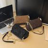 Bag Women's New Simple and Fashionable Small Square Bag Diamond Chain Stray Bag Versatile Shoulder Messenger Bag