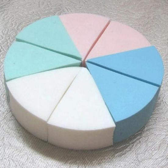 8Pcs/Set Lady Facial Makeup Triangle Soft Foundation Powder Puff Cosmetic Tool