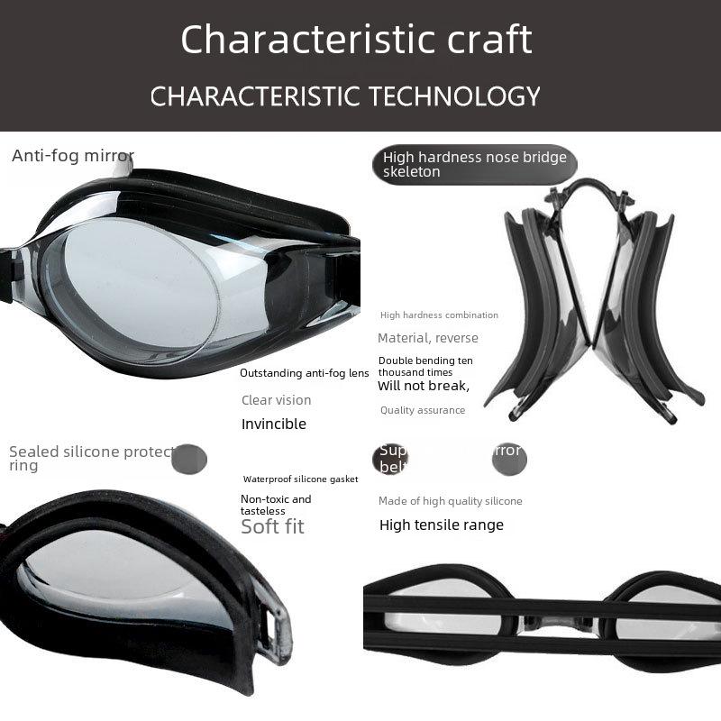 Myopia Waterproof Anti-Fog Adult Swimming Goggles CX7500