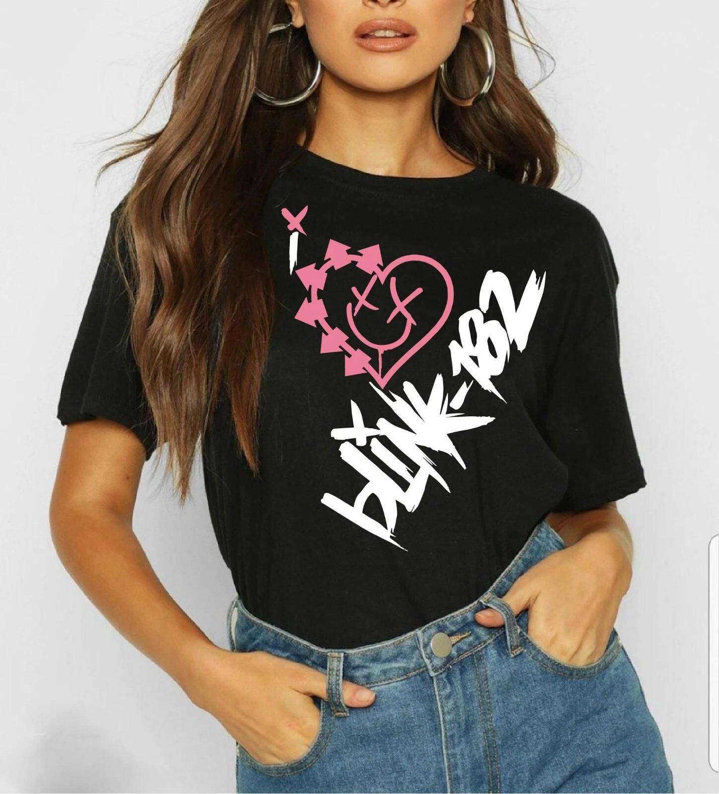Blink-182 I Love 182 Shirt 2026 UK Tour T-Shirt Pop Punk Concert Y2K Style XL