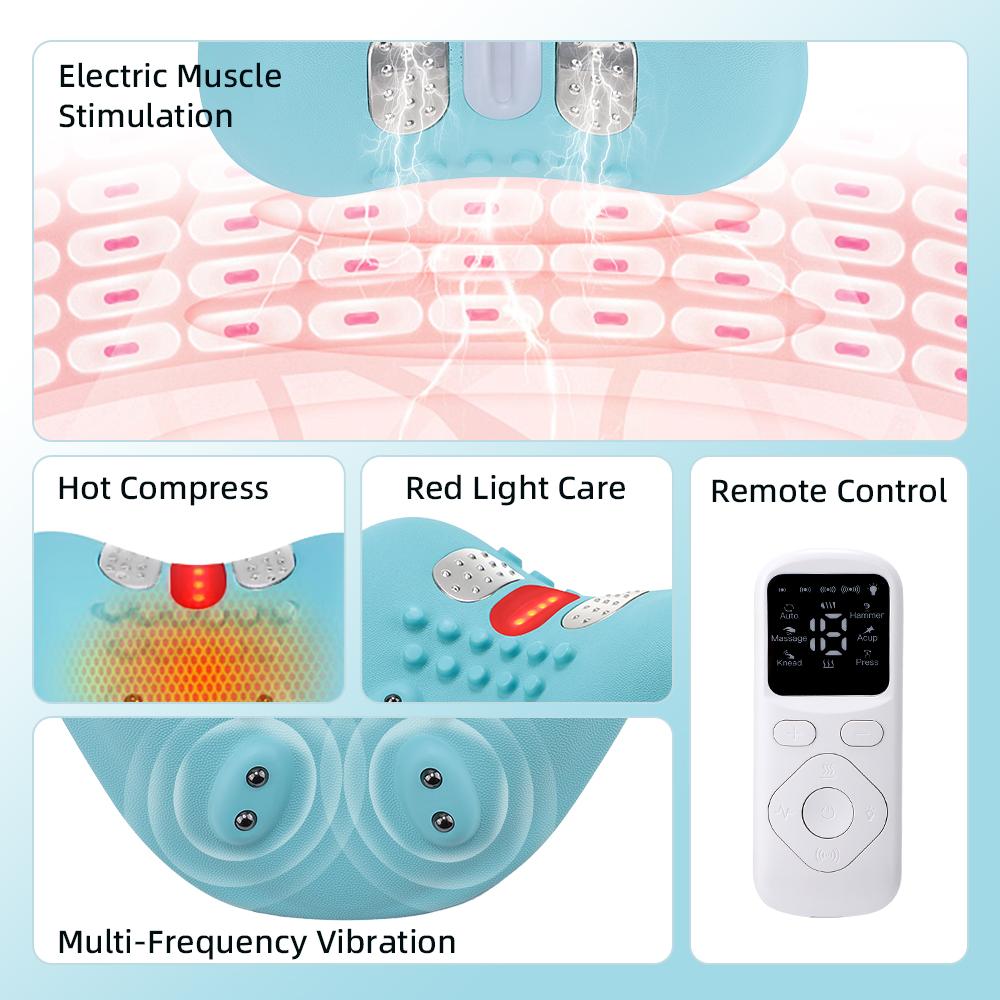 Electric Cervical Massager Neck Stretcher Chiropractic Head Acupoint Massage Pillow Shouder Body Massager With Controller