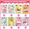 8/16 Fogli Gelato Cupcake Fai un Viso Puzzle Adesivi Carini Cartone Animato Assembla Puzzle Decalcomanie Giocattolo Bambini Fai da Te Decorazione Gadget Festa