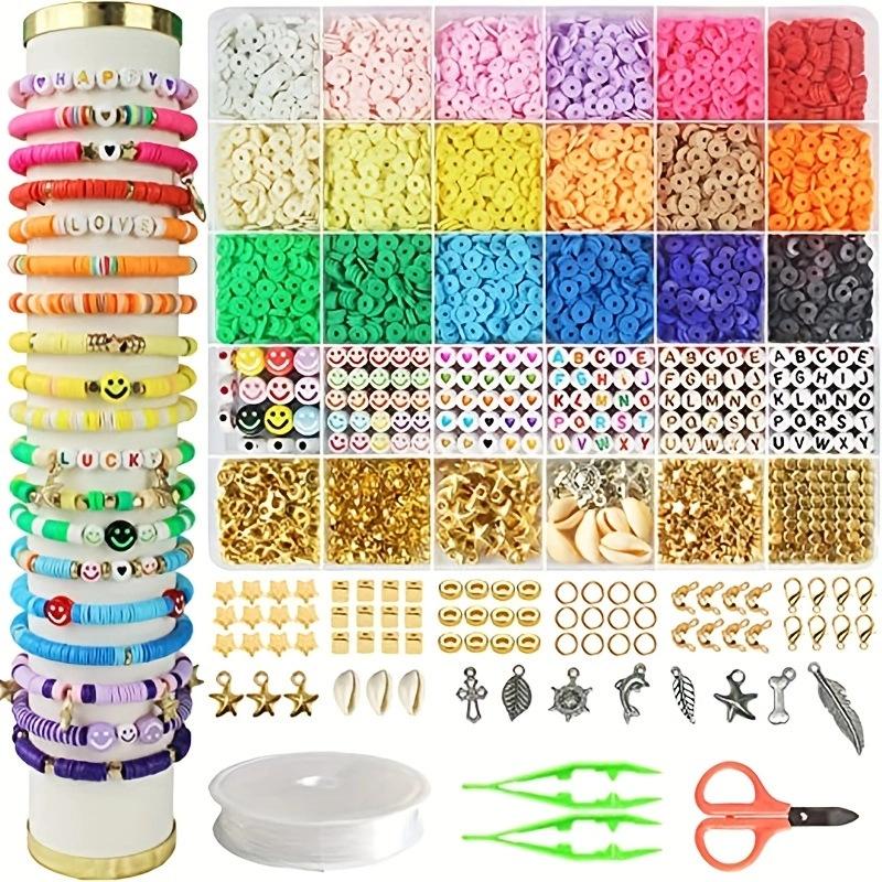 26 Grid Bohemian Style Diy Soft Pottery Beads Accessories String Bracelet Loose Beads Septum Smiley Face Beads Soft Pottery Sheet Set