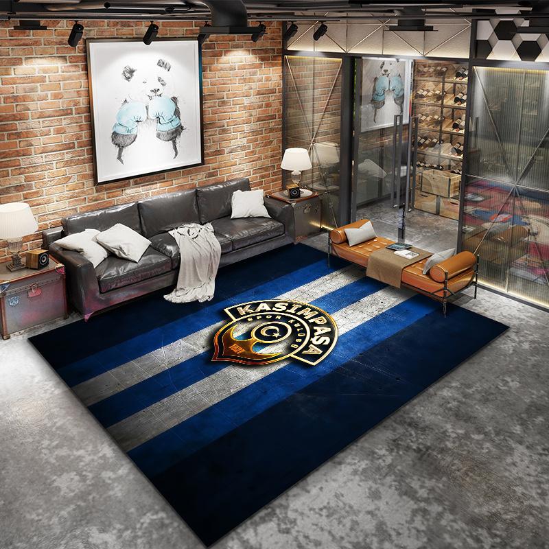 Kasimpasa Football Club Logo Carpet Rug For Living Room Bedroom Home Sofa Decoration Kids Play Nonslip Floor Mat