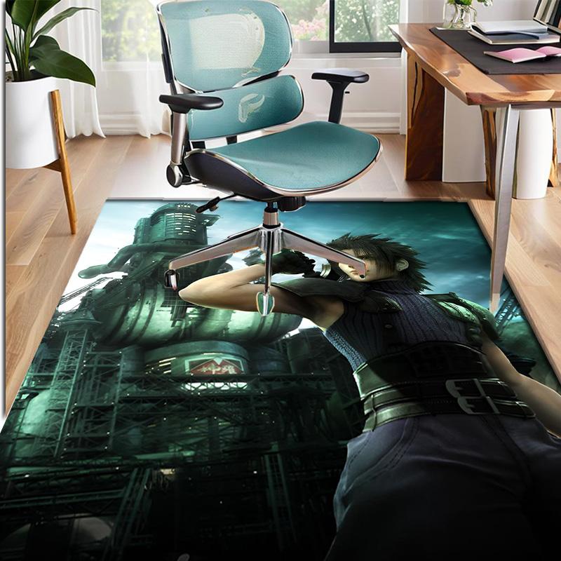 Final Fantasy Pattern Rug, Indoor/Outdoor Mat, for Picnic, Gameroom, Bedroom, Office, Living Room, Home Decor Carpet, Birthday Gift