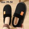 Size 39-50 Winter Cotton Slippers Men Plus Size Home Warm Anti-Slip Thick Sole House Slippers