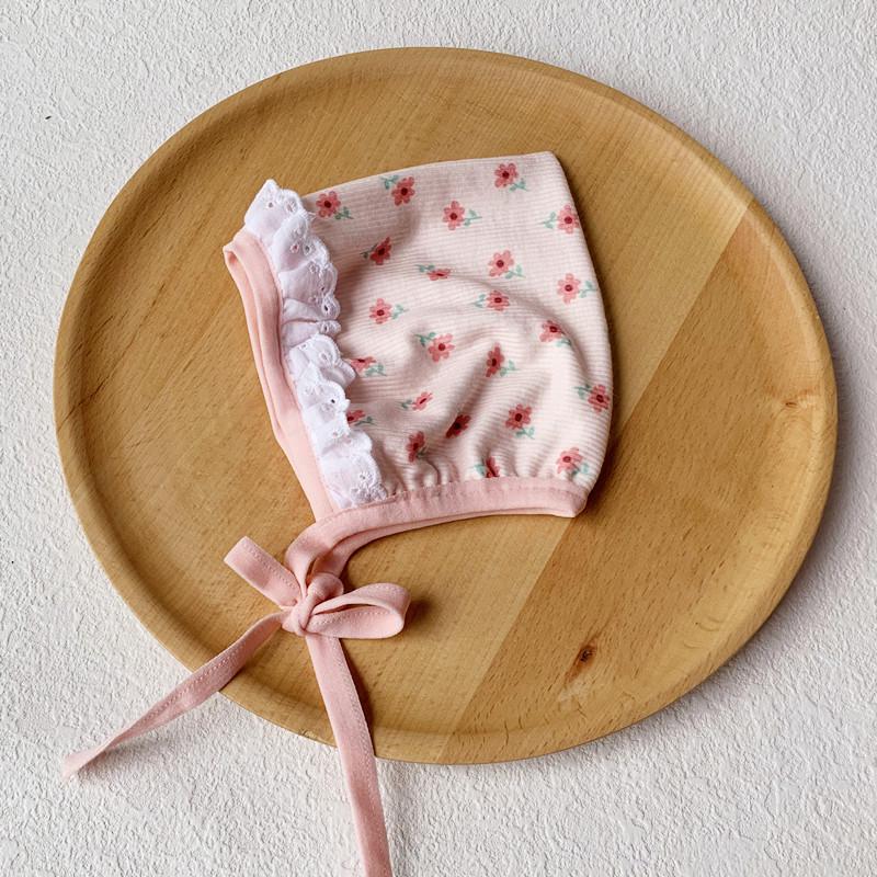 

Мягкая вязаная хлопковая шапочка для новорожденной девочки (0-12 месяцев) - Весна осень SX (0-3 months)