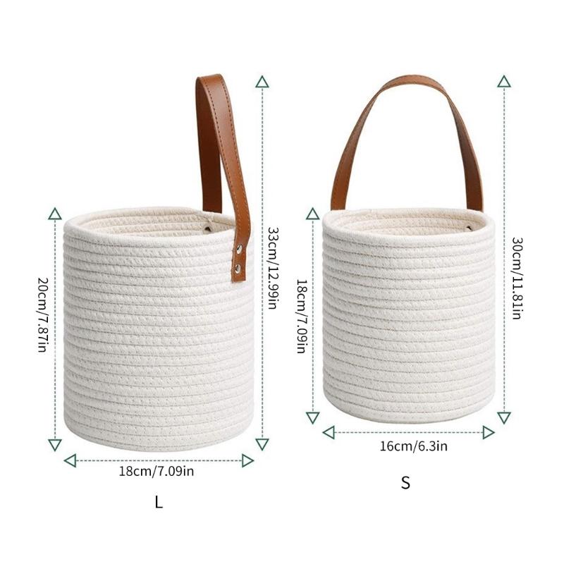 Imitation Rattan Wall Hanging Baskets Plant Chlorophytum Handmade Artificial Flower Vase Single Rope Planter Baskets