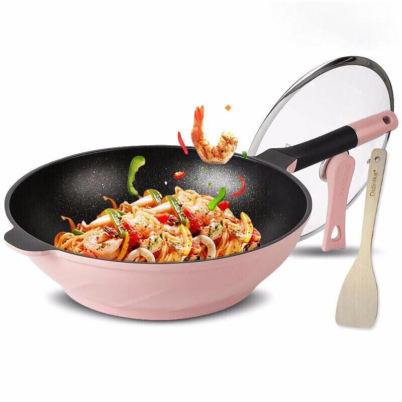 Didinika Maifan Stone Non-stick Wok with Standing Lid