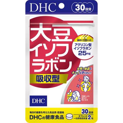 Integratore di Isoflavoni di Soia DHC - Assorbimento Potenziato, Scorta per 30 Giorni (60 compresse)