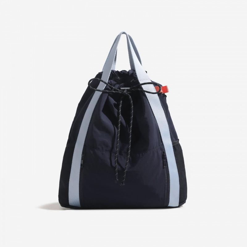

Lightweight Sports Backpack Women s Drawstring Strap Pocket Multipurpose Portable Cross-body Bag Travel Student Schoolbag 40x7x43CM темно-синий