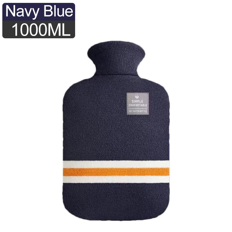 1L Or 2L Hot Water Bottle With Knitted Cover Large Capacity Hot Water Bag For Female Warm Belly Hands Inject Water Hot Water Bag