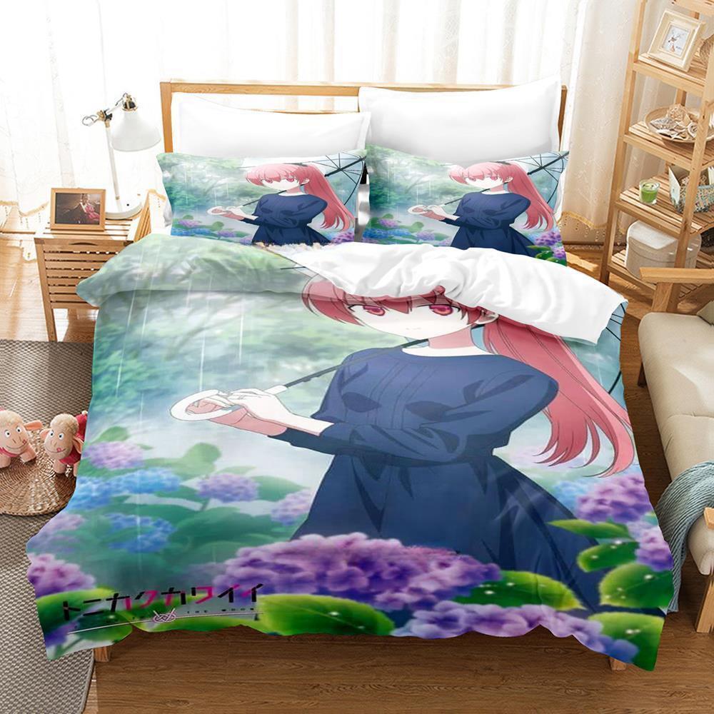 Anime TONIKAWA: Över Månen För Dig Sängkläder Set Enkel Twin Full Queen King Size Sängset Vuxen Barn Sovrum Påslakanset