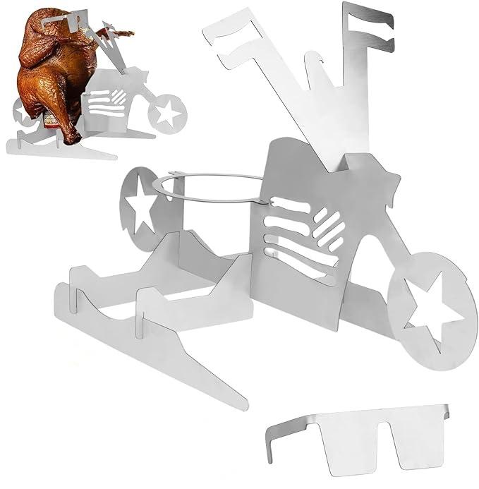 

Подставка для жареной курицы для барбекю на открытом воздухе, переносная подставка для курицы из пивной банки для гриля, полированная нержавеющая сталь, подставка для жареной курицы для гриля