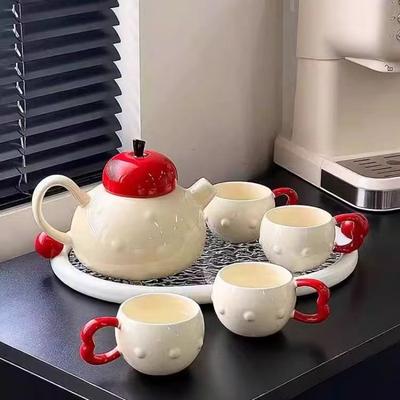 Household Ceramic Teapot and Cup Set Creative Home Tea Set Living Room Water Cup Kettle