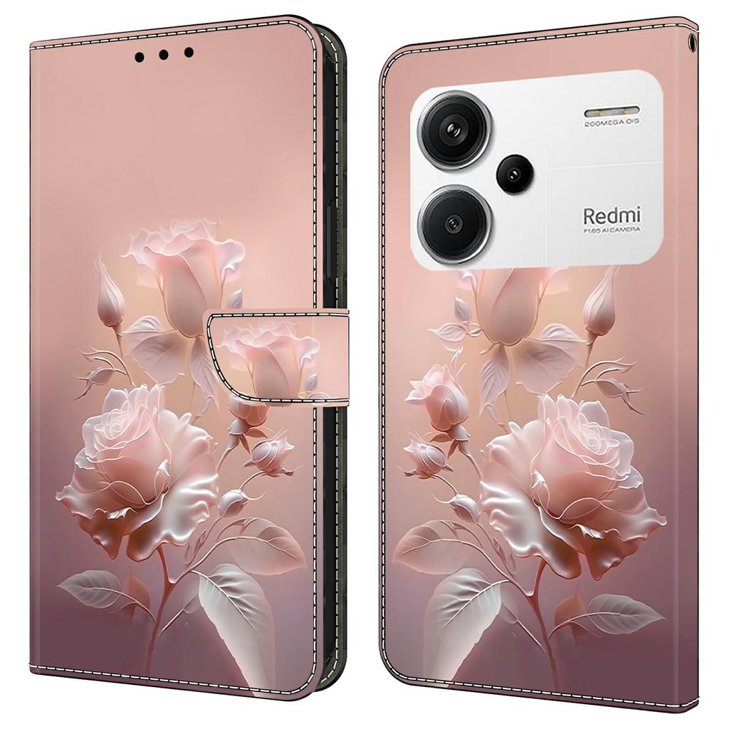 For Xiaomi Redmi Note 13 Pro+ 5G Case Pattern Printing Anti-Drop Leather Flip Wallet Phone Cover