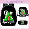 Unspeakable Cartoon Print Backpack Set With Breathable Air Cushion Straps For Daily Use