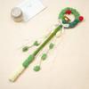 Cat Wand Toy Interactive Cat Teaser Stick with Plush Balls And Streamers for Indoor Kitten Play Exercise