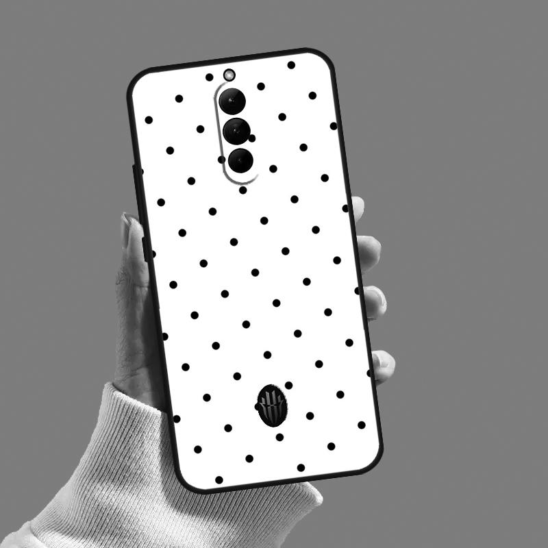 Black And White Polka Dot Case For ZTE Red Magic 8S 8 9 Pro Plus Cover For Nubia Red Magic 6 7 6S 7S Pro 6R 5S 5G