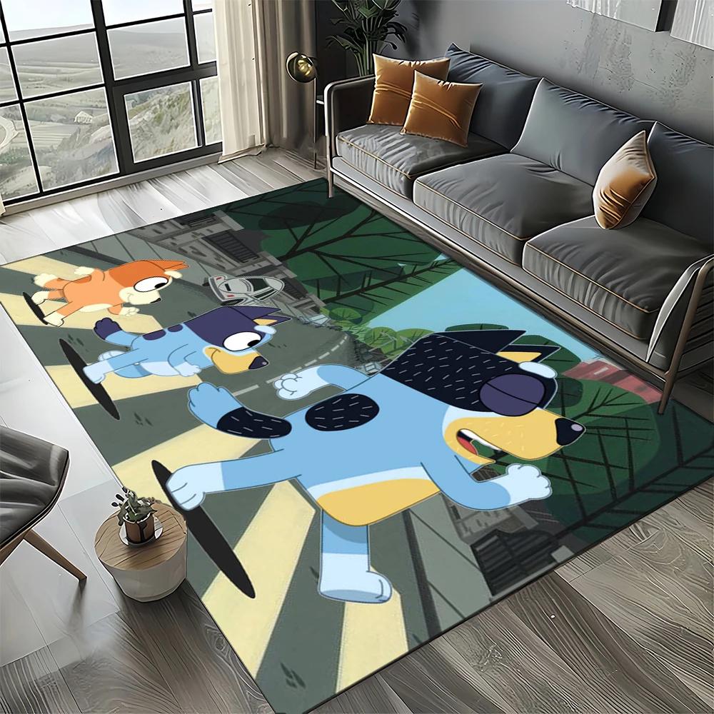 27 Style New B-Blueys Family Cartoon Dog Carpet Rug for Living Room Bedroom Home Sofa Decoration,Kids Play Non-slip Floor Mat